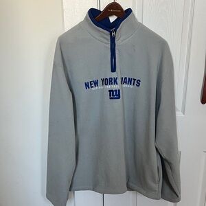 Reebok Gray Zip Up Sweater with Blue Accents